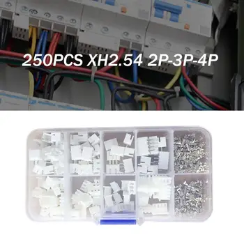 

250pcs XH 2.54mm 2pin 3pin 4Pin Terminal Housing Header Wire Connector Pitch Terminal Kit Housing Pin Header JST Connector