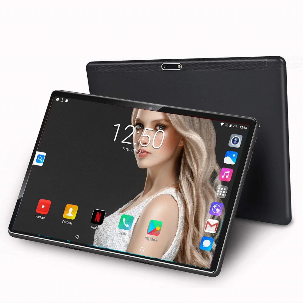 2020 128 ГБ 6000 мА/ч Android 9 0 2.5D стеклянный экран планшетный ПК 10 1 дюймов 4G телефон 8