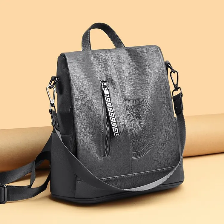 PP259 Soft leather large capacity women's security BackpackBackpacks