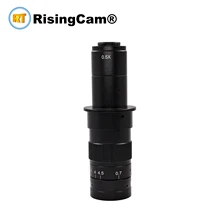 Зум 0.7x-4.5x монокулярный зум стерео микроскоп 0.5X C mount промышленная линза для ремонта печатных плат телефонов