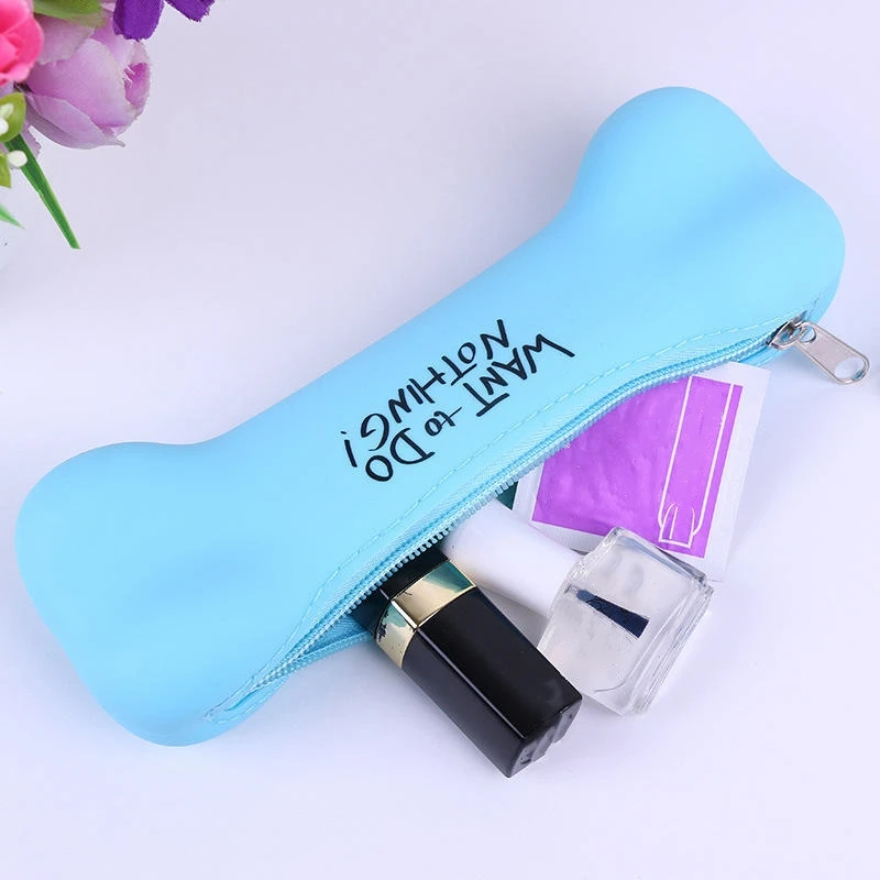 Nouveau силиконовые карандаши Kawaii с несколькими рисунками papeterie stylo sacs stockage boque Para crayons fournitures scolaires et