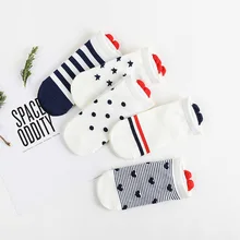 5 Pairs Women Ankle Socks Funny Cute Cartoon Animals Ear Plush Boat Socks Womens Lady Girl Art Sock Meias Short Sox