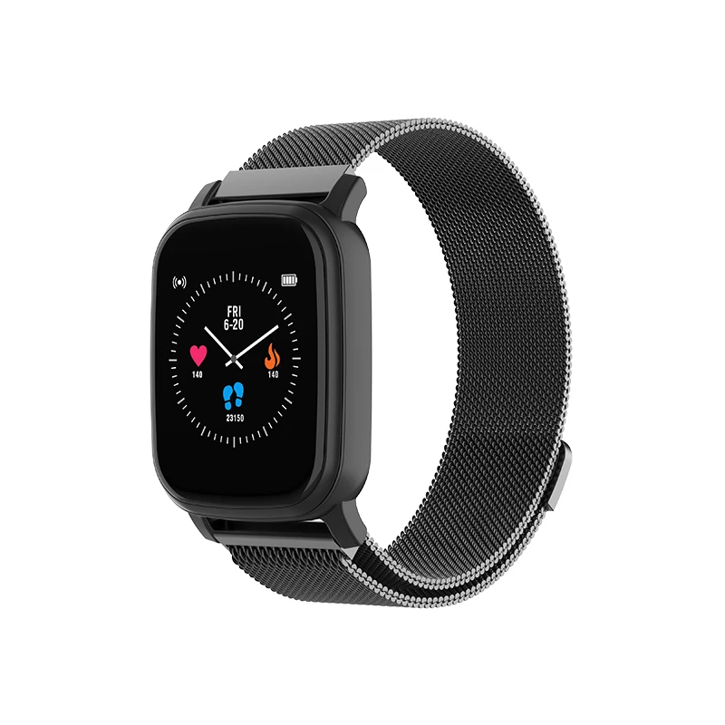 black steel SENBONO TS01 Смарт часы полный экран сенсорный браслет IP67 Водонепроницаемый для мужчин женщин спортивные часы монитор сердечного ритма во время сна Smartwatch - Цвет: black steel
