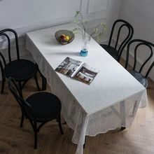 Lychee полые кружева скатерть белая Свадебная вечеринка скатерти украшения стола кухня обеденный стол ткань