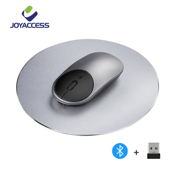 

Dual Bluetooth and 2.4G Wireless Mouse Rechargeable Mause Silent Ergonomics Mice Aluminum Mouse Pad for Smart TV PC Android