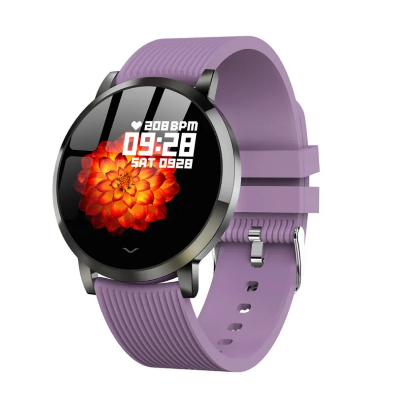purple Новинка, Bluetooth, умный Браслет, водонепроницаемый браслет, кровяное давление, мониторинг сердечного ритма, спортивный браслет, мужские, женские часы, браслет - Цвет: purple