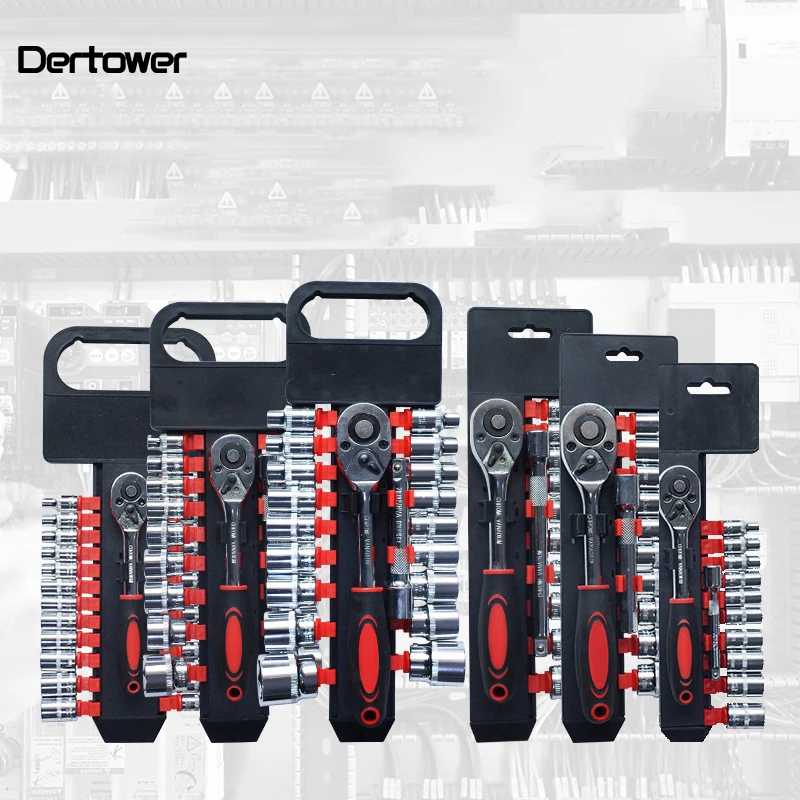 

55 # metric steel quick ratchet socket wrench set universal wrench multi-functional hexagon wrench auto repair sleeve set
