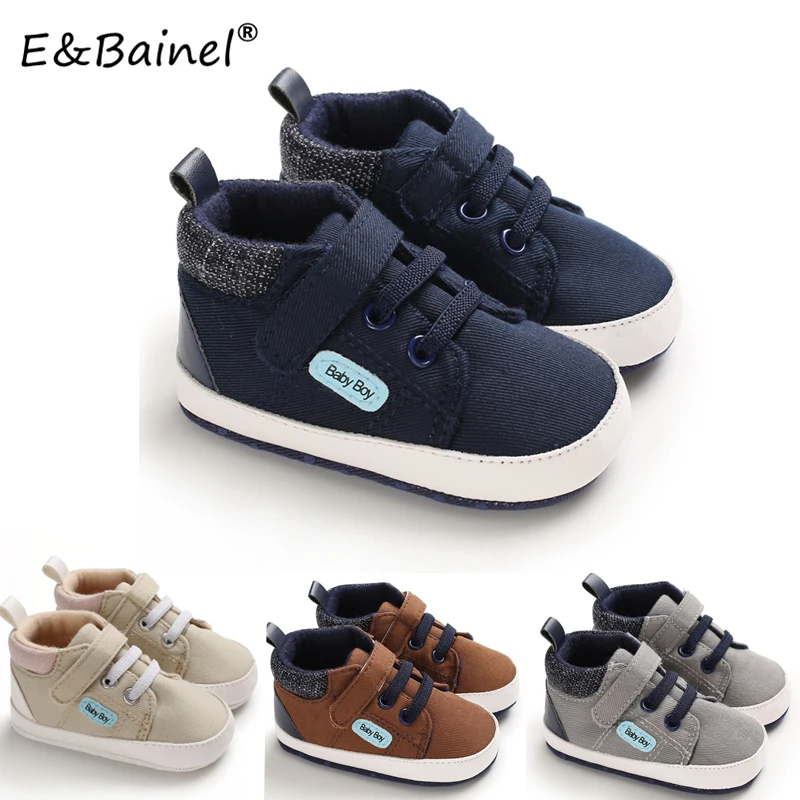 E&Bainel Baby Boy Shoes Classic Canvas Sports Sneakers Soft Sole Anti