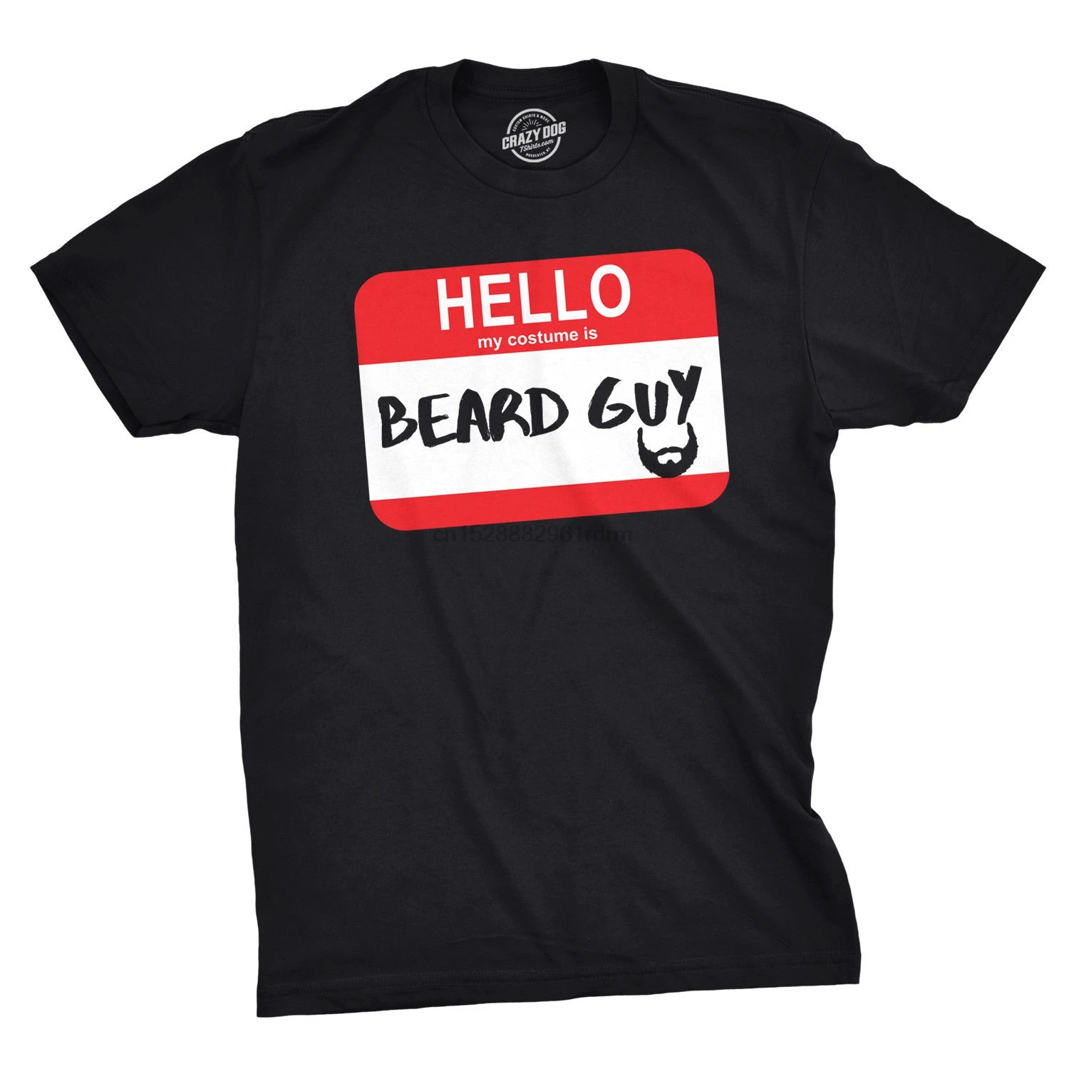 Мужская забавная футболка с надписью Hello My Costume Is Beard Guy на Хэллоуин коротким