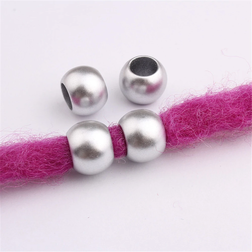 10Pcs African Hair Jewelry Braid Accessories Decorations Gold Silver Hair Ring Tubes Cuffs Dreadlocks Dread Beads