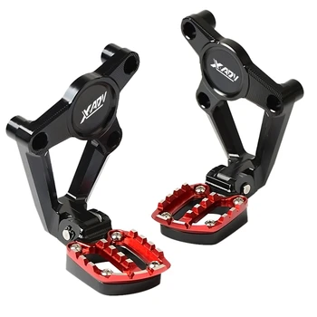 

For Honda X-Adv Xadv X Adv 300 750 1000 2017-2019 Motorcycle Accessories Folding Rear Foot Pegs Footrest Passenger Red+Black