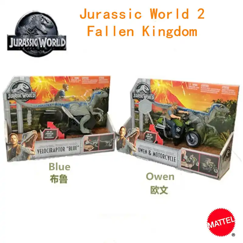 Mattel Toys Jurassic World 2 Fallen Kingdom Chase Series Action Figure Dinosaur Owen And Velociraptor Blue Dinosaur Toy Fmm32 Diecasts Toy Vehicles Aliexpress