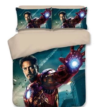 

2019 new fashion 3D Bedding Set Superman Flash Super Hero Print Duvet Cover Set Bedcloth with Pillowcase Bed Set Home Textiles