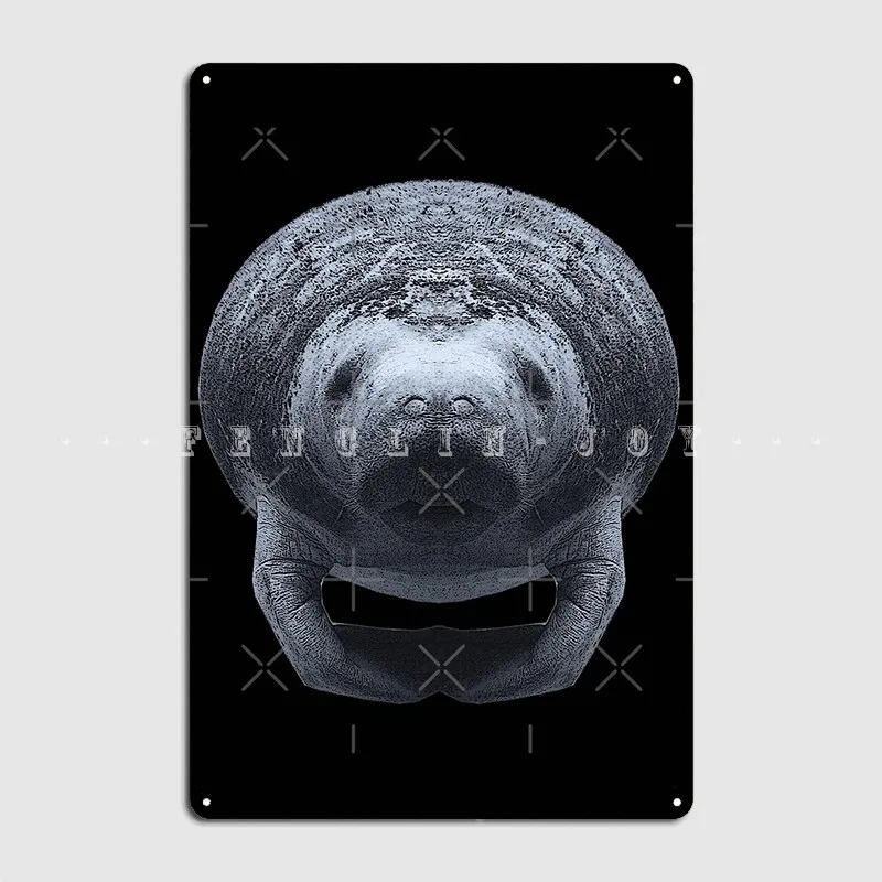 See Cow Manatee милые водные животные металлическая вывеска Клубная стена для дома
