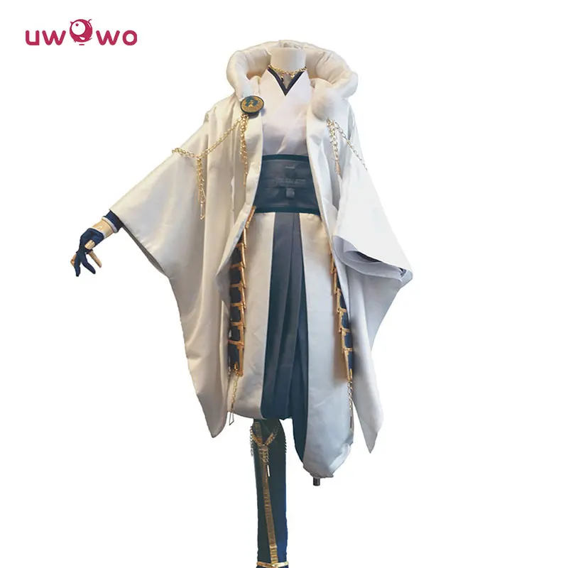UWOWO Tsurumaru Kuninaga Косплей Touken Ranbu онлайн Белый мужской костюм