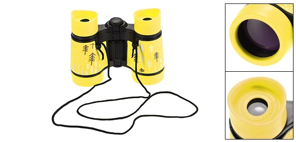 Yellow Uxcell игрушечный бинокль 4X30 Компактный складной бинокль ударопрочный с шейным ремешком для наблюдения за птицами, Походов, Кемпинга и сафари - Цвет: Yellow