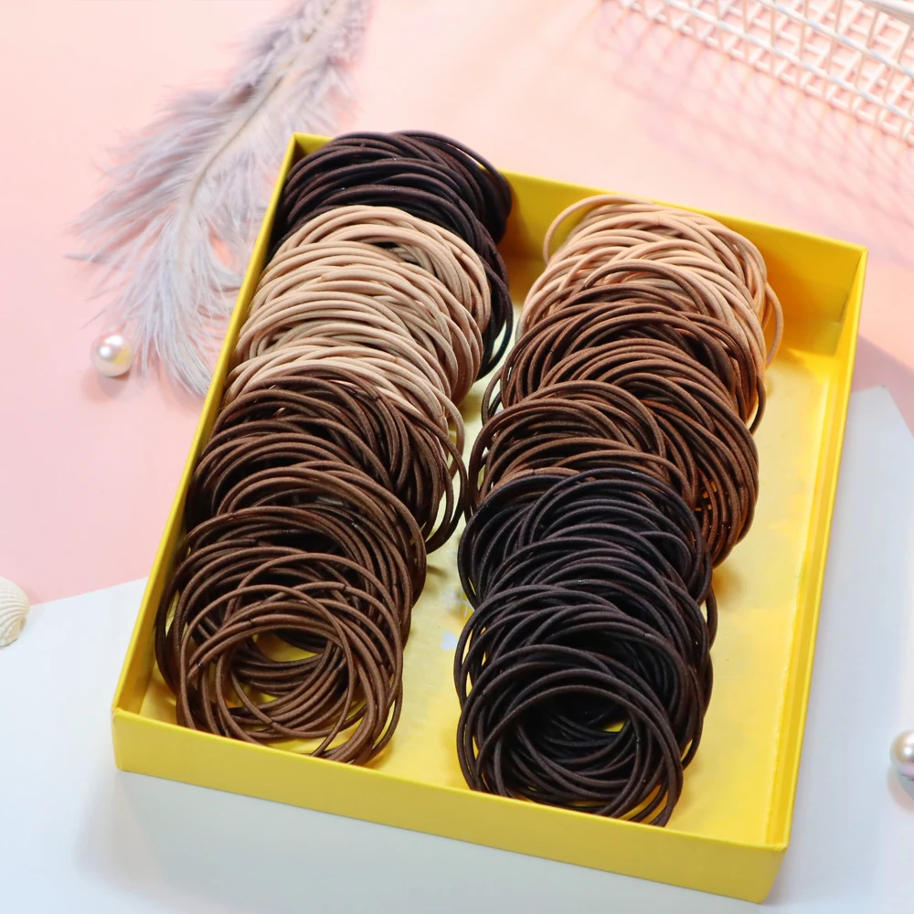50/100PCS New Color Nylon Elastic Hair Tie 5CM Rubber Band for Women Men Thin Hairbands Ponytail Holder Accessories |