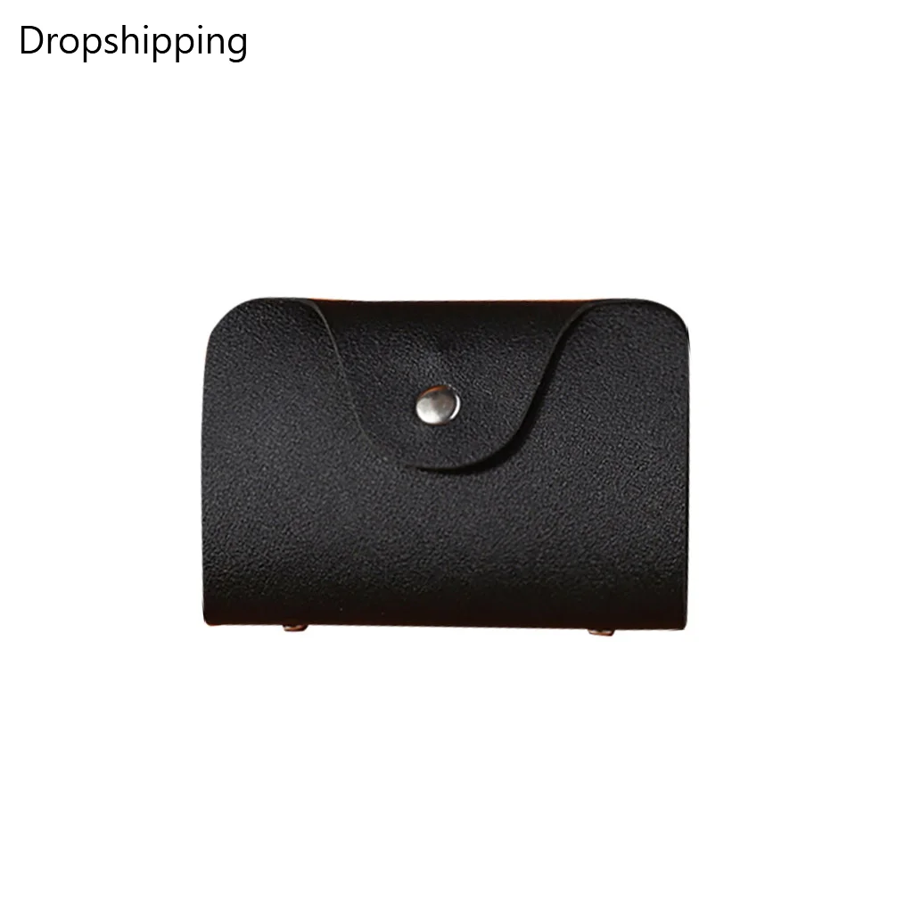 

Women Leather Credit Card Holder Case Card Wallet Business Card Holder 24 Bit Female Purse Passport Card Wallet Dropshipping #1