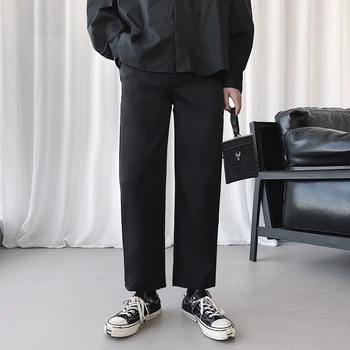 

Men's Casual Pants 2020 Spring New Loose Wide Legs Casual Straight Vertical Feeling Casual Pants Youth Personality Trend Men