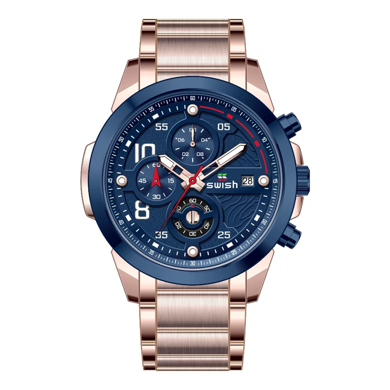 SWISH Топ бренд мужские спортивные часы мужские s часы из нержавеющей стали Кварцевые часы Relogio Masculino - Цвет: Z4