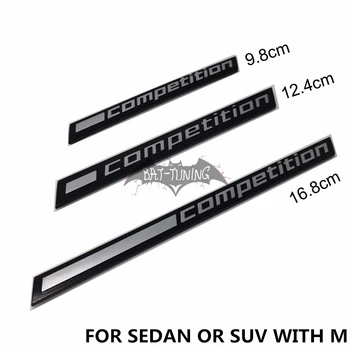 

Adhesive Competition Sign 3D Car Sticker For BMW M1 M2 M3 M4 M5 M6 X1M X2M X3M X4M X5M X6M Black Rear Trunk Exterior Decor Trim