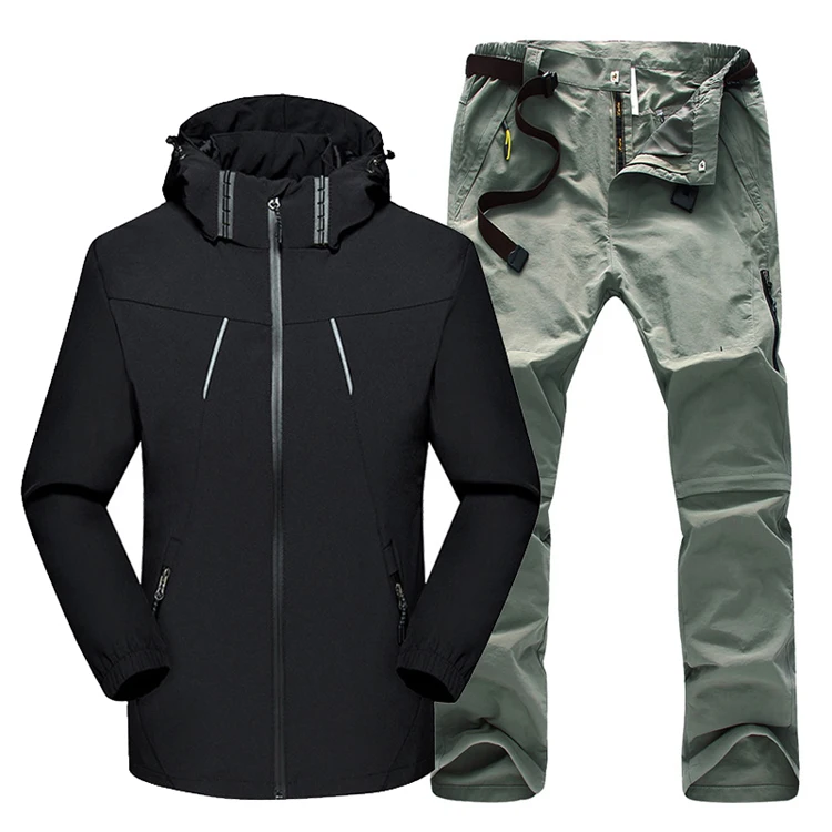 TRVLWEGO мужские весенне-осенние треккинговые походные куртки и штаны водонепроницаемые ветрозащитные мужские спортивные походные костюмы 1 комплект