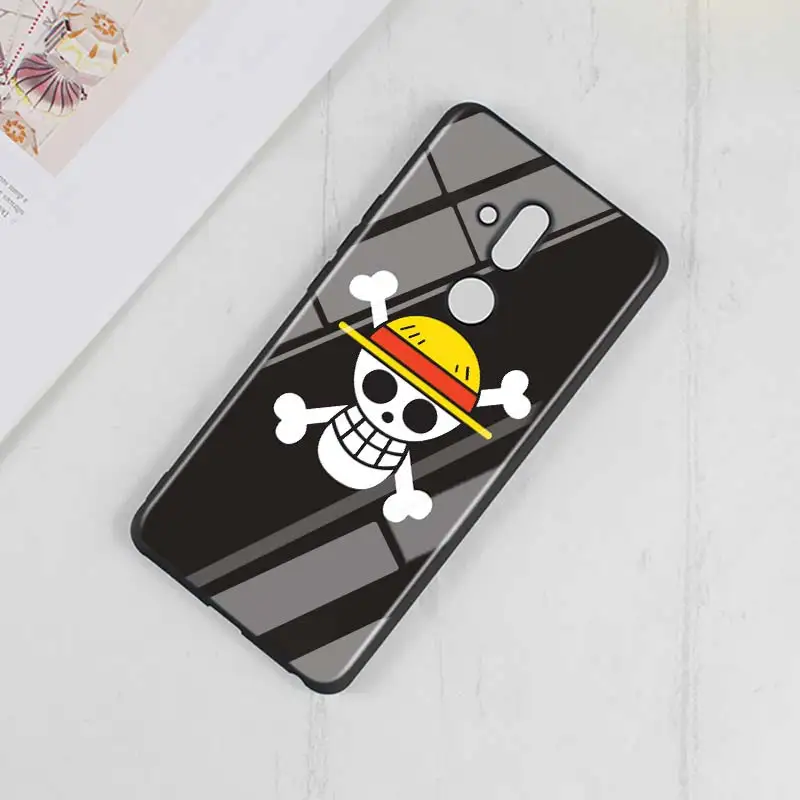 Аниме One piece для huawei mate 30 20 20X(5G) 10 Lite Y9 Y7 Y6 Y5 Pro Prime Lite глянцевый черный чехол для телефона