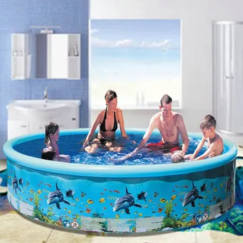 

125/155cm Family Home Use Paddling Pool Round Swimming Pool Inflatable Children Bathing Tub Kids Inflatable Pool Summer G Pool