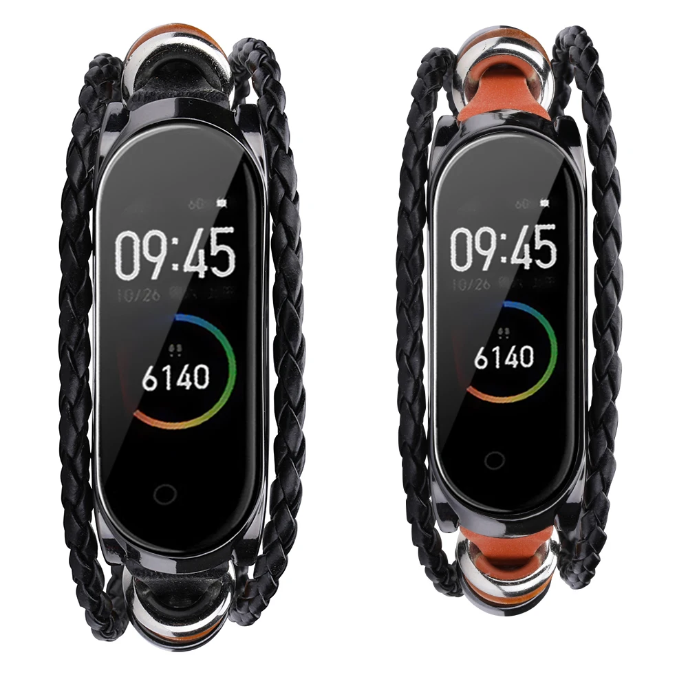 Винтажный Национальный Стиль Браслет для mi Band 4 mi Band 3 ремешок ретро DIY тканый ремешок для Xiaomi mi Band 4 мужчины женщины ювелирный ремешок
