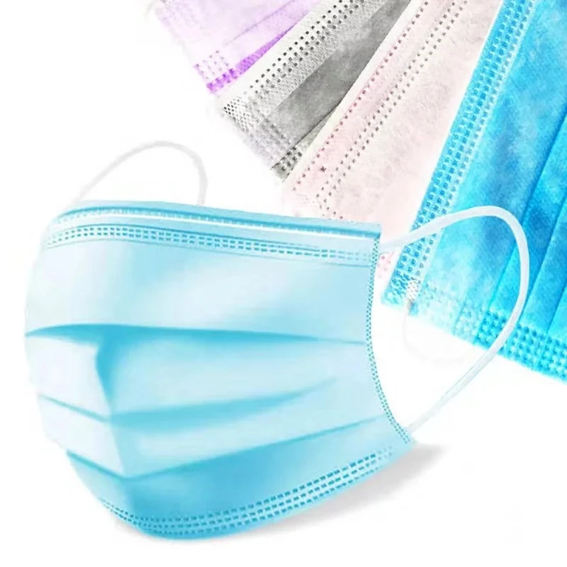 

50pieces Pcs3 Layer Disposable Medical Protective Face Mouth Masks Anti PM2.5 Influenza Bacterial Facial Dust-Proof Safety Masks