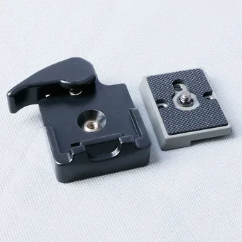 

Camera Camcorder Quick Release Plate Clamp Adapter with Plate Double Insurance Button for DSLR Tripod Monopod Ball Head VDX99