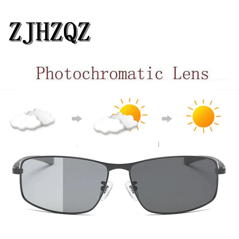 

ZJHZQZ Mens UV400 Polarized Photochromatic Sunglasses Womens Outdoor Sports Driving Fashion Fishing Transition Chameleon Lens