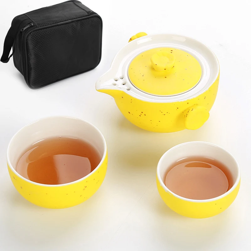 Кунг-фу Gaiwan Чайник Чай чашка для путешествий Чай комплект включает 1 баночка 2 чашки Личный кабинет Путешествия Портативный Чай посуда сумка - Цвет: 08