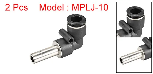 10mm 2pcs Uxcell 1/2/3 шт. пуш-ап для соединения шлангов из нержавеющей стали подключаемого модуля локоть пневматические пуш-ап подходит Замочная фурнитура труба стволовая Пластик металла - Цвет: 10mm 2pcs