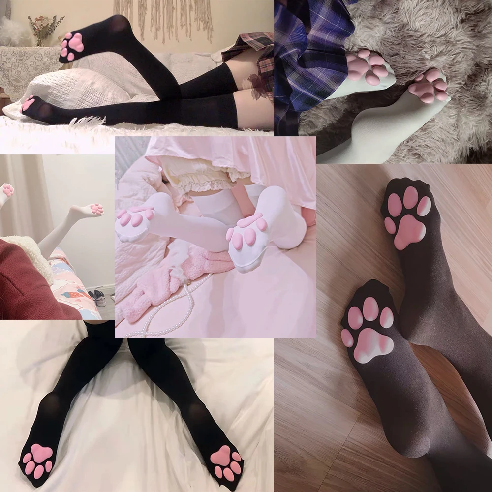 SIROLISA Girls Cat Paw Socks Over Knee Thigh Stockings Female Cute Cosplay Long Toebeanies Pawpads Cotton For Women Gift -Zentai shop online H09360bbd70ce4493968b69b3496bbde4q.jpg