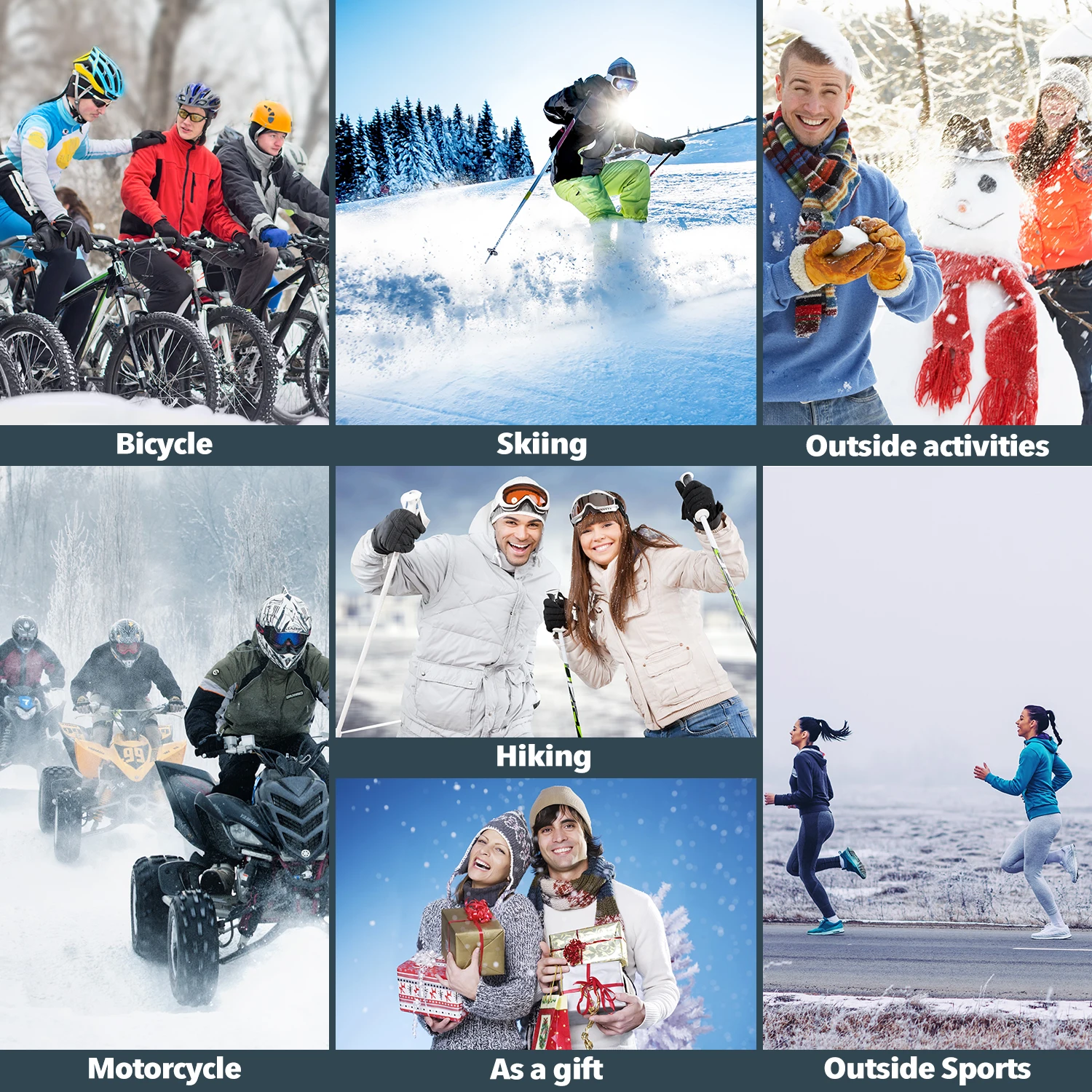 Лыжные перчатки для мужчин и женщин водонепроницаемые перчатки с подогревом перчатки для сноуборда с сенсорным экраном зимние теплые мотоциклетные велосипедные теплые перчатки