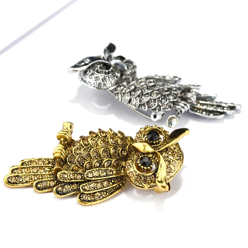 H640297X超大合金锆石眼猫头鹰胸针 (6)