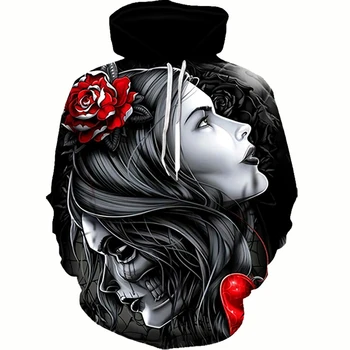 

Skull headr Men Hoodies Sweatshirts 3D Printed Funny Hip HOP Hoodies Novelty Streetwear Hooded Autumn Jackets Mlae Tracksuits