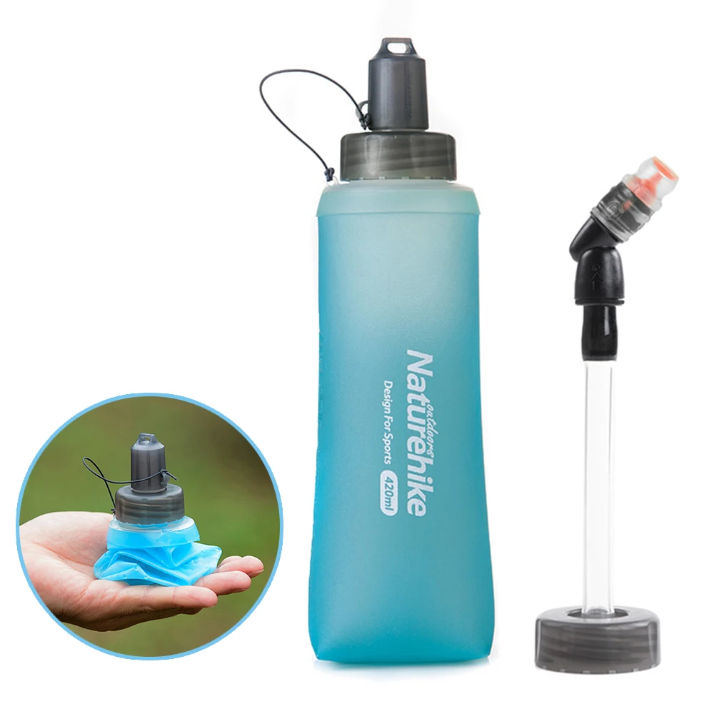 

Foldable Water Bag Sports Bottle Water Hydration 420ML / 280ML Collapsible Water Bottle Soft Bottle Wide Mouth Drinking Bottle