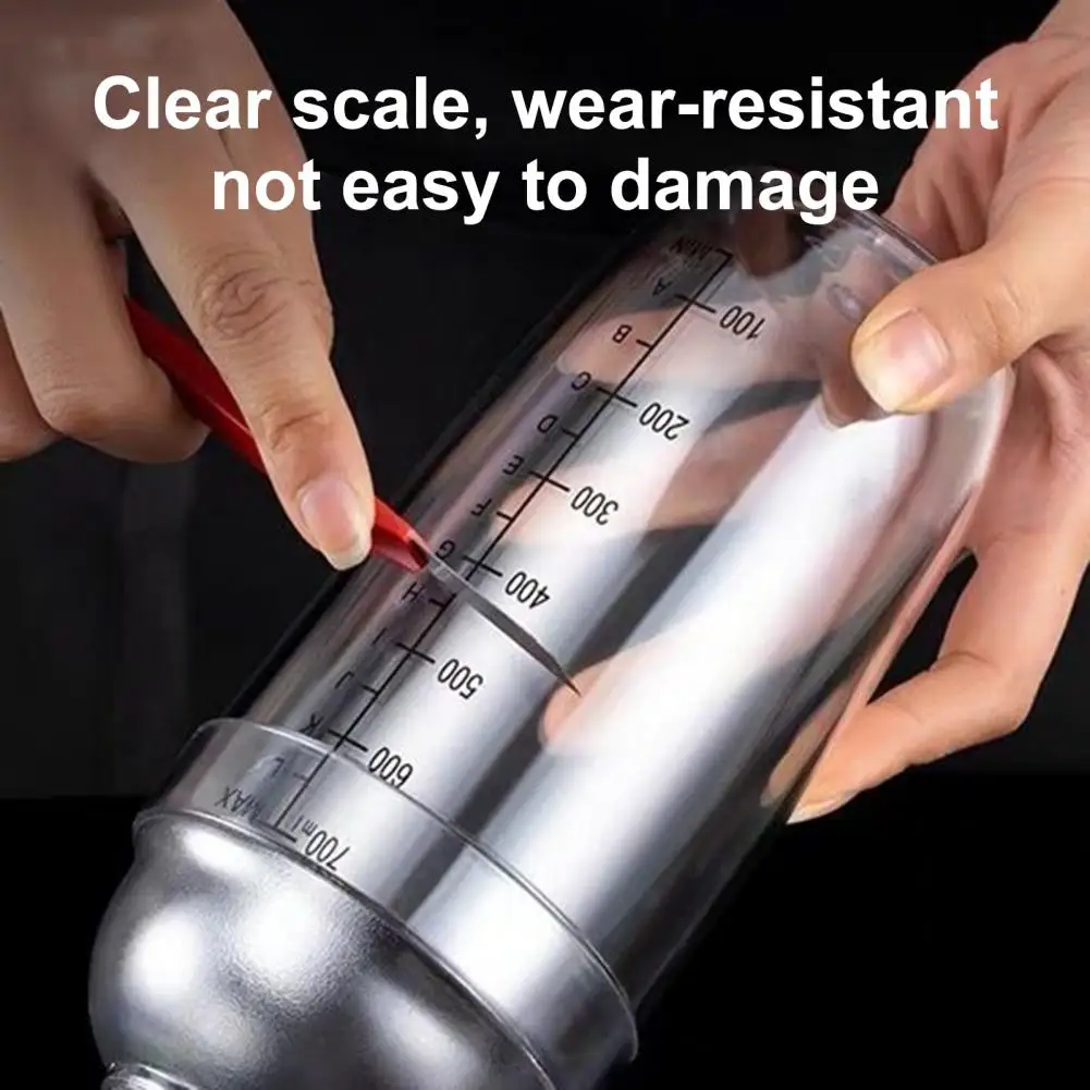50%HOTLeak-Proof PC Cocktail Shaker With Scale Bartender Party Drink Mixer  Kitchen Gadgets - AliExpress