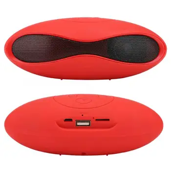 

Portable Speaker Cool Streamlined Oval Shaped Subwoofer Bluetooth Speaker with FM Function Card Slot