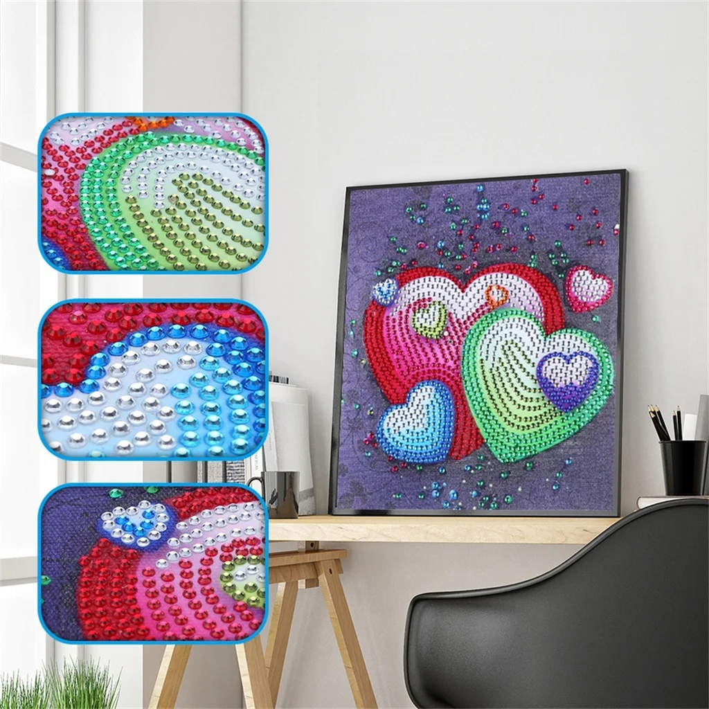 5D diamond embroidery circle diamond special shape cartoon painting Eternal love rhinestone crystal painting home decoration