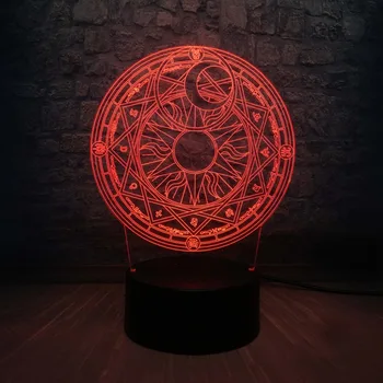 

7 Color Change Gradient Sakura Magic Circle Array Night Light Luminarias Touch Button Lamp Baby Gifts Kid Bedside Sleeping Decor