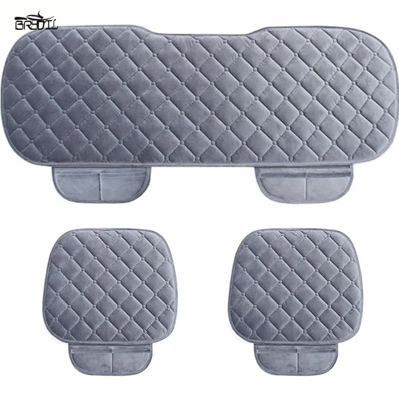 

Universal Auto Seat Cushion Protective Cover Silk Velvet Sponge Velvet Car Front Rear Seat Cover Pad Plush Seat Cushion 4 Colors
