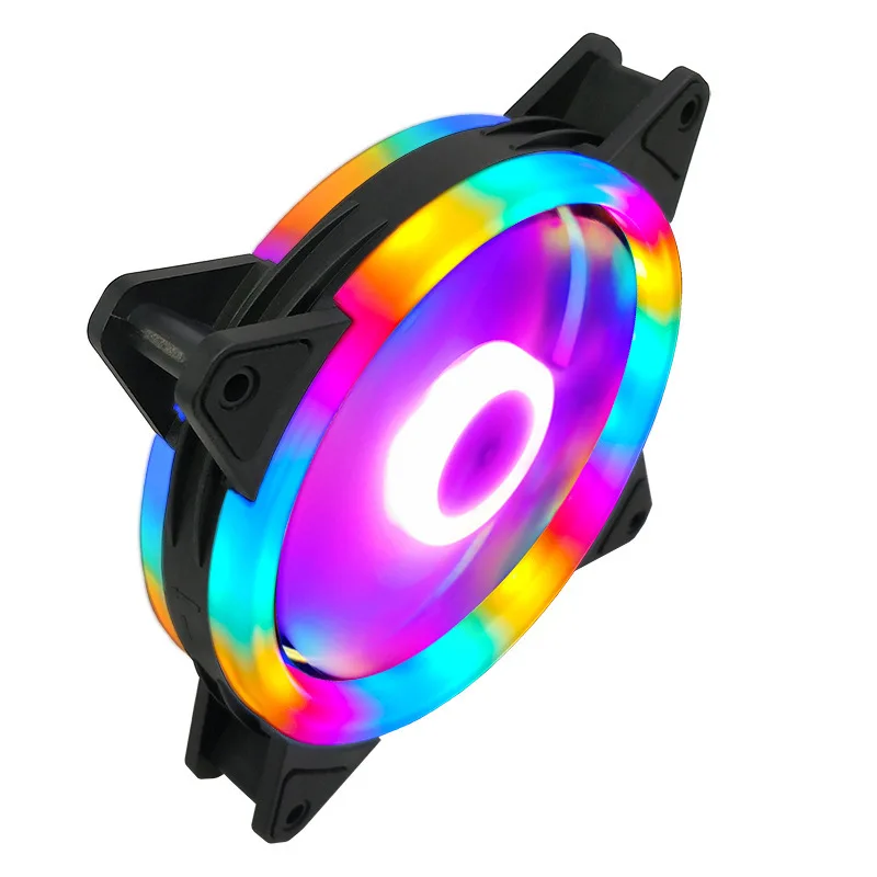 Цветная (Rgb) чехол вентилятор охлаждения вентиляторы 120 мм 3pin красочные синий и