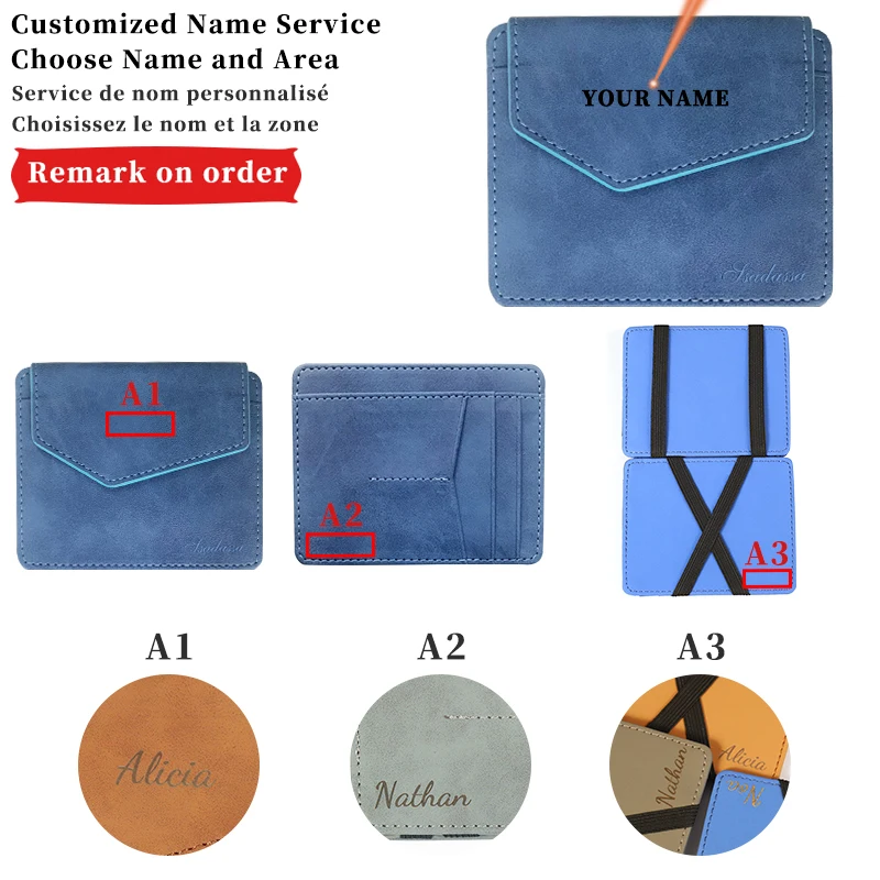 Custom Name Retro Leather Card Wallet Men Business Bank Card Holder Thin Credit Card Holder Small Card Bag Card Holder Wallet