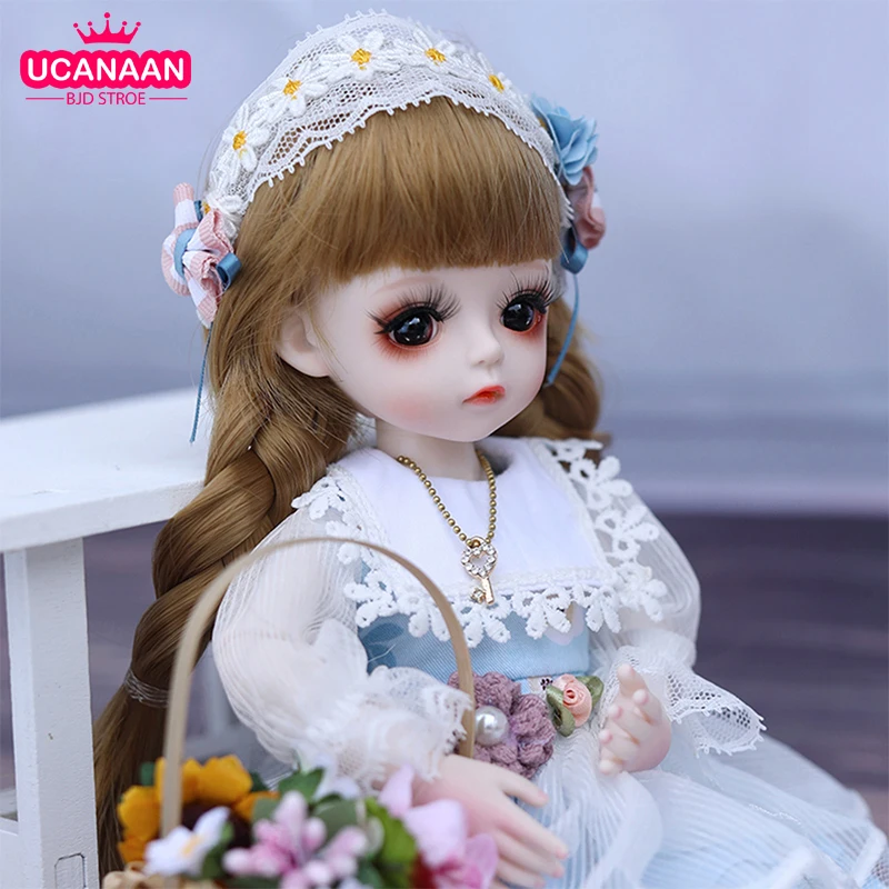 UCanaan/1/6 BJD кукла 30 см 18 Шаровые опоры куклы с Полный комплект одежды платье парик
