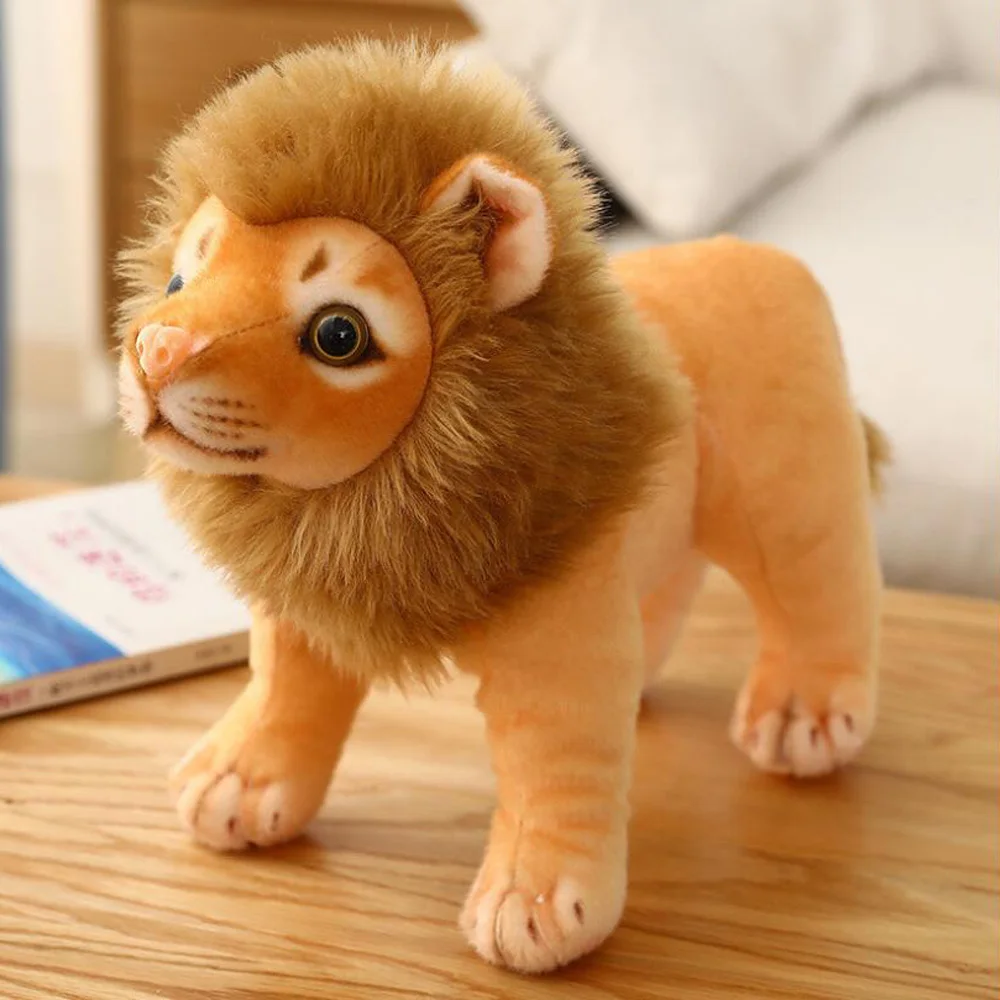 

New Sitting Simulation Animal Standing Lion Children Birthday Christmas Gift Stuffed Plush Toy