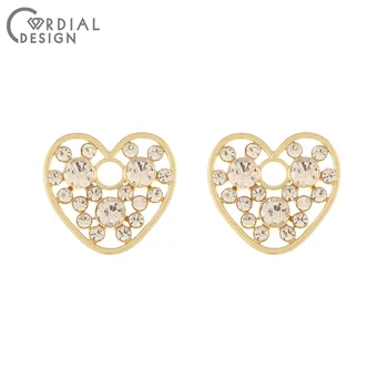 

Cordial Design 50Pcs 22*25MM Jewelry Accessories/Earring Findings/Heart Shape/Rhinestone Pendant/Hand Made/DIY Making/Charms