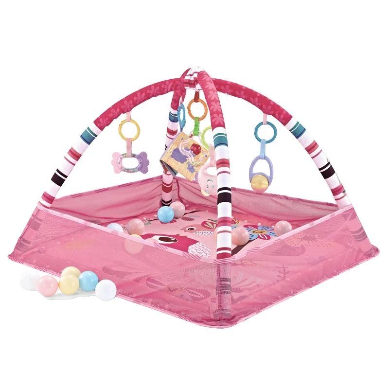

Children's Mat Baby Play Mat Kids Rug Gym Fitness Frame Activity Fence Toys Early Education Crawling Game Blanket Pink